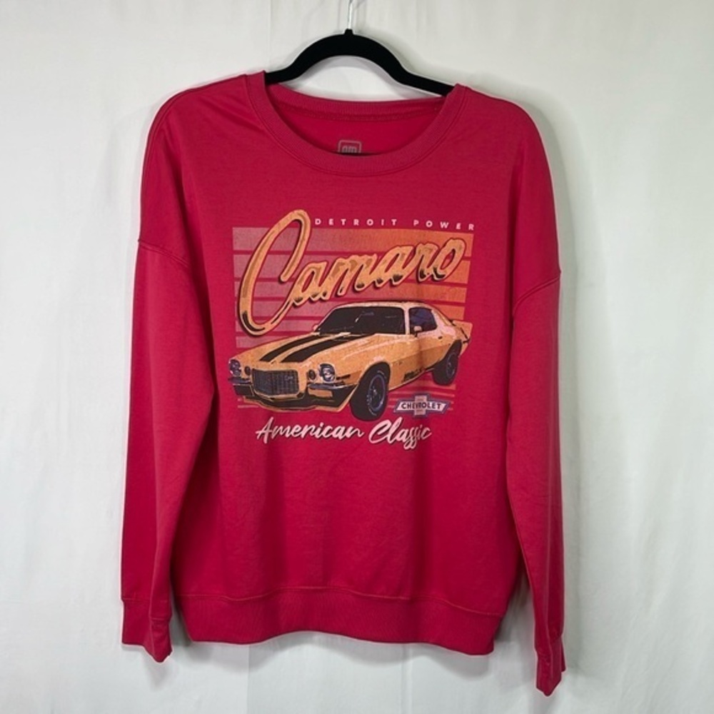 🐒 Camaro, American classic bright pink sweatshirt